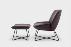 Rolf Benz Sessel mit Hocker 383